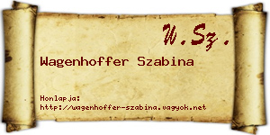 Wagenhoffer Szabina névjegykártya