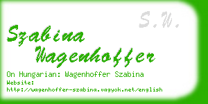 szabina wagenhoffer business card
